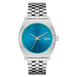 Relogio Time Teller Azul e Prateado