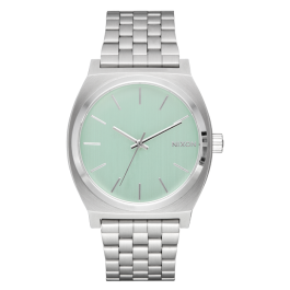 Relogio Time Teller Verde e Prateado