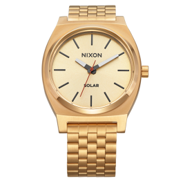 Relógio Time Teller Solar Preto e Dourado