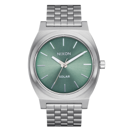 Relógio Time Teller Solar Verde e Prateado