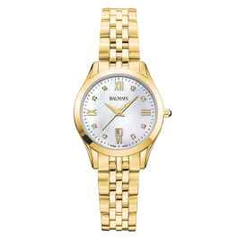 Relógio de Senhora Classic R Dourado Madrepérola e Diamantes