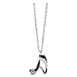 Colar Letra A Prateado