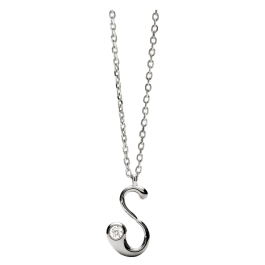 Colar Letra S Prateado