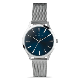 Relógio Mulher New Classic Lady Silver & Blue