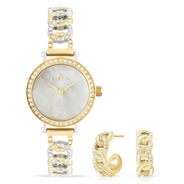 Box Relógio Mulher Celebration Silver & Gold