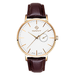 Relógio Masculino Park Hill III Branco e Castanho