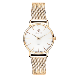 Relógio Feminino Park Hill Avenue Branco e Dourado