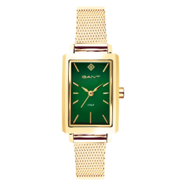 Relógio Feminino Verde com Bracelete Milanesa Dourada