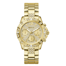 Relógio Feminino em Ao Dourado com Pedras Brilhantes