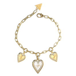 Pulseira em Aço com 3 Corações