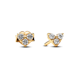 Brincos Coração com Cristais