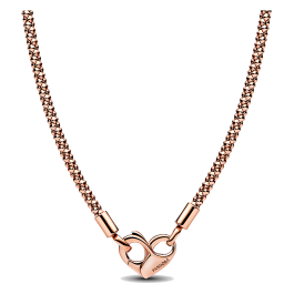 Colar Pandora Studded Chain Dourado Rosa