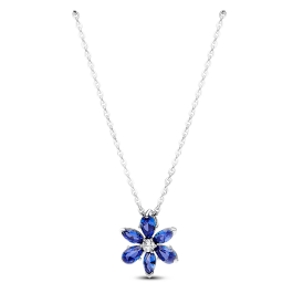 Colar Flor Azul Cintilante