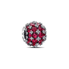 Conta pavé cristais vermelhos