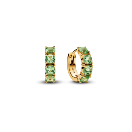 Brincos Timeless Dourados com Zircónias Verdes