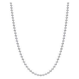 Colar Prateado Corrente Contas