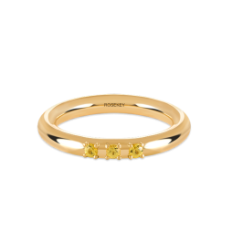 Anel Dragonfly Ouro Amarelo E Safiras Amarelas