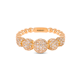 Anel Endless Ouro Rosa E Diamantes