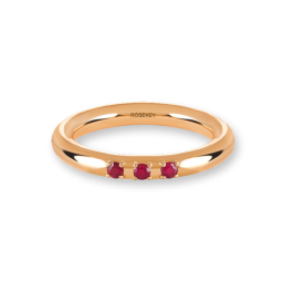 Anel Dragonfly Ouro Rosa E Rubis