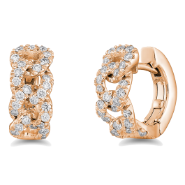 Brincos Alex Ouro Rosa E Diamantes