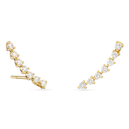 Brincos Ouro Amarelo E Diamantes