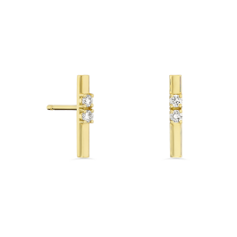 Brincos Whistle Ouro Amarelo E Diamantes