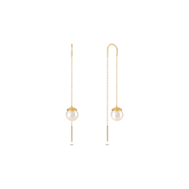 Brincos Oxygen Ouro Amarelo E Pérolas