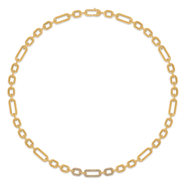 Colar Unity III Ouro Amarelo e Diamantes