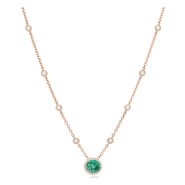 Colar Pendente Diamantes E Esmeraldas