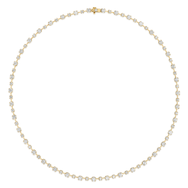 Colar Daisies Ouro Rosa E Diamantes