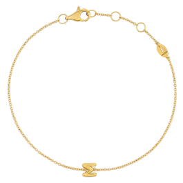 Pulseira Letters Collection Ouro Amarelo Letra M