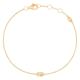 Pulseira Letters Collection Ouro Amarelo Letra R