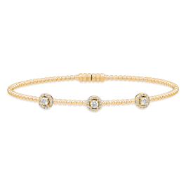 Pulseira Ouro Amarelo E Diamantes