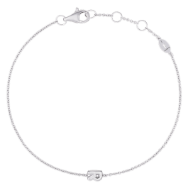 Pulseira Letters Collection Ouro Branco Letra R