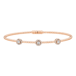 Pulseira Ouro Rosa E Diamantes