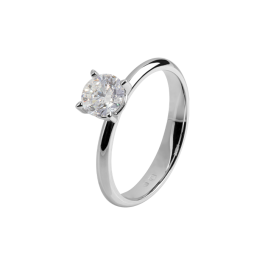 Anel Solitário True Love Ouro Branco 0.30ct