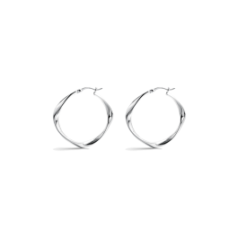 Brincos Rizzo Onduladas Prateados