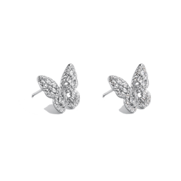 Brincos Fika Borboleta Prateados