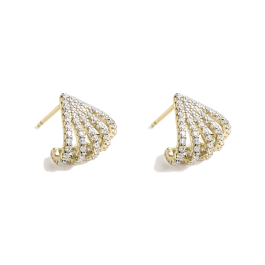 Brincos Aire Leque Dourados