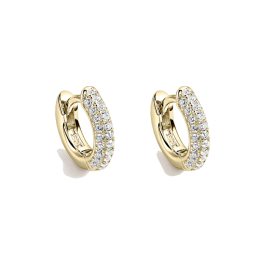 Brincos Déborah Meio Pave Dourados