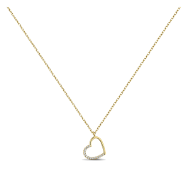 Colar Signals Coração Zircónias Dourado