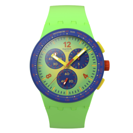 Relógio Swatch homem Cronógrafo Verde e Azul