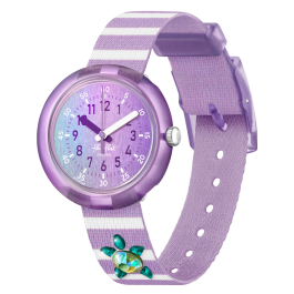 Relógio Flik Flak de criança riscas tartaruga