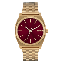 Relógio Time Teller Dourado e Vermelho