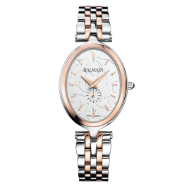 Relógio Senhora Haute Elegance Oval Aço Bicolor Rosa