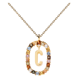 Colar Letra C Dourado