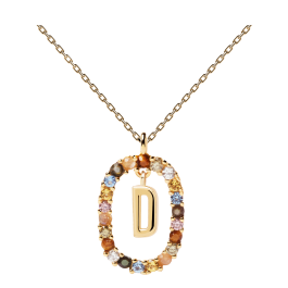 Colar Letra D Dourado