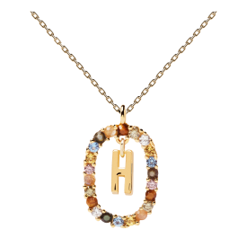 Colar Letra H Dourado
