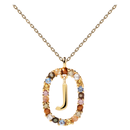 Colar Letra J Dourado