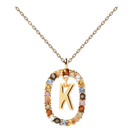 Colar Letra K Dourado